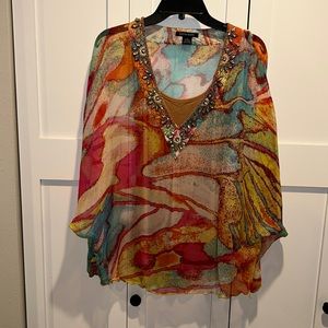 Boston Proper 2 piece Blouse and Camisole sz S
